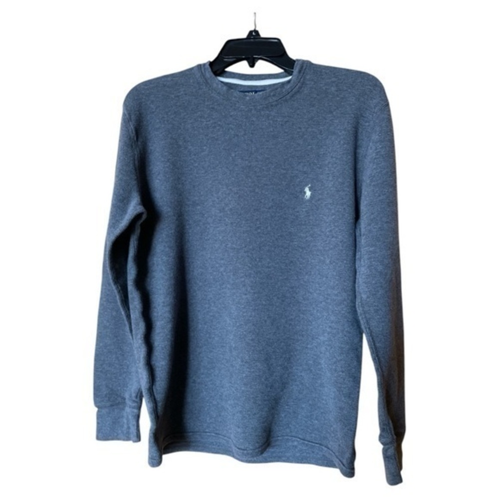 Polo Ralph Lauren Men’s Thermal Shirt LS Waffle Knit Pony‎ Cotton Gray Large